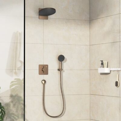 Hansgrohe DuoTurn Q eengreeps inbouw mengkraan voor bad & douche 2 verbruikers brons geborsteld 75414140 5