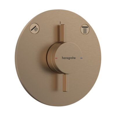 Hansgrohe DuoTurn S eengreeps inbouw mengkraan voor bad & douche 2 verbruikers brons geborsteld 75418140 7