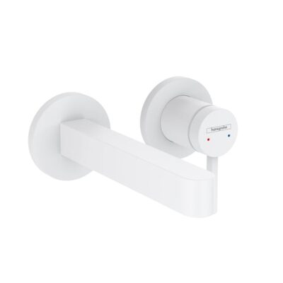 Hansgrohe Finoris eengreeps inbouw wastafelmengkraan met EcoSmart met altijd open afvoer mat-wit 76051700 4