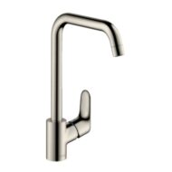 Hansgrohe Focus M41 Eco haaks draaibaar keukenmengkraan edelstraal finish 31821800