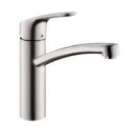 Hansgrohe Focus M41 keukenmengkraan 160 haaks draaibaar vast edelstaal finish 31806800 Hansgrohe Focus M41 keukenmengkraan 160 haaks draaibaar vast edelstaal finish 31806800
