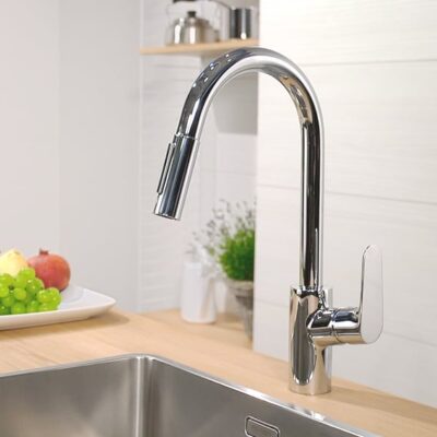 Hansgrohe Focus M41 keukenmengkraan uittrekbaar 2 straalsoorten chroom 31815000 8 Hansgrohe Focus M41 keukenmengkraan uittrekbaar 2 straalsoorten chroom 31815000 8