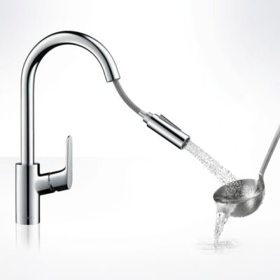 Hansgrohe Focus M41 keukenmengkraan uittrekbaar 2 straalsoorten chroom 31815000 10 Hansgrohe Focus M41 keukenmengkraan uittrekbaar 2 straalsoorten chroom 31815000 10