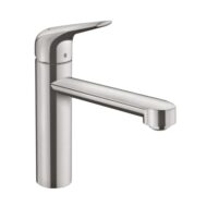 Hansgrohe Focus M42 eengreeps keukenmengkraan 1 straalsoort uitloop haaks draaibaar edelstaal finish 71806800 Hansgrohe Focus M42 eengreeps keukenmengkraan 1 straalsoort uitloop haaks draaibaar edelstaal finish 71806800