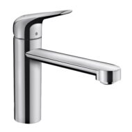 Hansgrohe Focus M42 keukenmengkraan 120 CoolStart Eco haaks draaibaar chroom 71864000 Hansgrohe Focus M42 keukenmengkraan 120 CoolStart Eco haaks draaibaar chroom 71864000