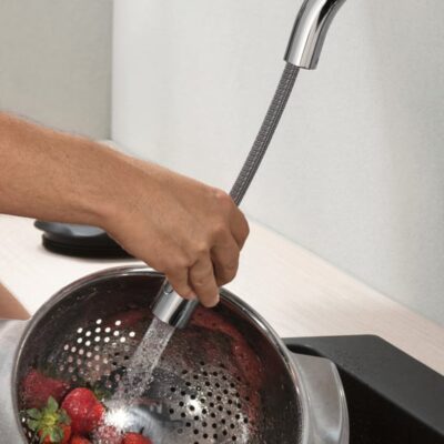 Hansgrohe Focus M42 keukenmengkraan uittrekbaar 2 straalsoorten haaks draaibaar edelstaal finish 71801800 4