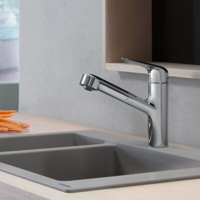 Hansgrohe Focus M42 keukenmengkraan uittrekbaar haaks chroom 71814000 7