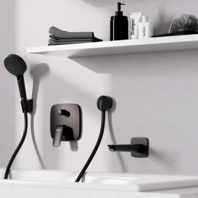 Hansgrohe Logis eengreeps inbouw mengkraan voor bad 2 verbruikers mat-zwart 71405670 5