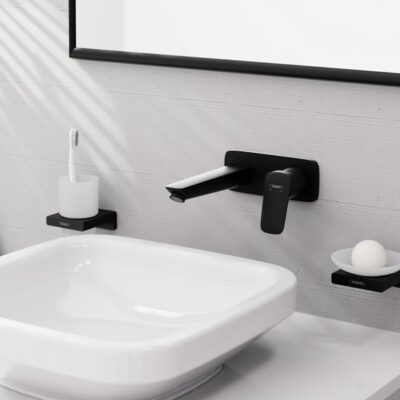 Hansgrohe Logis eengreeps inbouw wastafelmengkraan met EcoSmart met altijd open afvoer mat-zwart 71220670 4