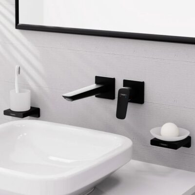 Hansgrohe Logis eengreeps inbouw wastafelmengkraan met EcoSmart met altijd open afvoer mat-zwart 71256670 4