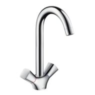 Hansgrohe Logis M31 2-hendel keukenmengkraan draaibare 1-straal uitloop chroom 71280000