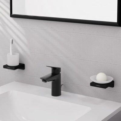 Hansgrohe Logis wastafelkraan 100 met EcoSmart met trekstang-afvoergarnituur mat-zwart 71171670 4