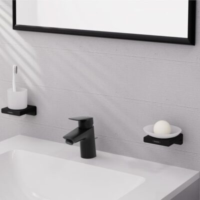 Hansgrohe Logis wastafelkraan 70 met EcoSmart met trekstang-afvoergarnituur mat-zwart 71170670 9 Hansgrohe Logis wastafelkraan 70 met EcoSmart met trekstang-afvoergarnituur mat-zwart 71170670 9