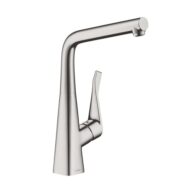 Hansgrohe Metris M71 eengreeps keukenmengkraan draaibare uitloop edelstaal finish 14822800 Hansgrohe Metris M71 eengreeps keukenmengkraan draaibare uitloop edelstaal finish 14822800