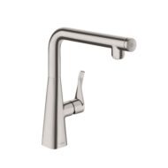 Hansgrohe Metris Select M71 eengreeps keukenmengkraan draaibare uitloop edelstaal finish 14847800