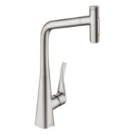 Hansgrohe Metris Select M71 keukenmengkraan 320 sBox uittrekbaar 2 straalsoorten Edelstraal 73816800