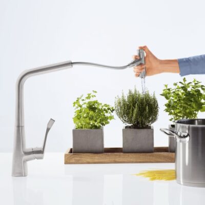 Hansgrohe Metris Select M71 keukenmengkraan 320 sBox uittrekbaar 2 straalsoorten Edelstraal 73816800 4