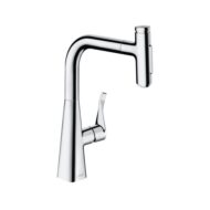 Hansgrohe Metris Select M71 keukenmengkraan uittrekbaar 2 straalsoorten chroom 73817000