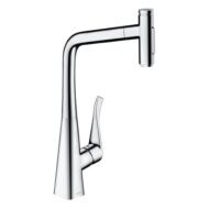 Hansgrohe Metris Select M71 keukenmengkraan uittrekbaar sproeier 2 straalsoorten chroom 73816000