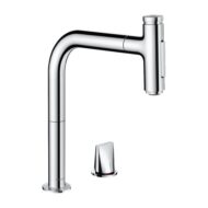 Hansgrohe Metris Select M71 keukenmengkraan uittrekbaar sproeier 2straal sBox chroom 73818000