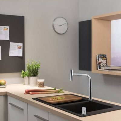 Hansgrohe Metris Select M71 keukenmengkraan uittrekbaar sproeier 2straal sBox chroom 73818000 4