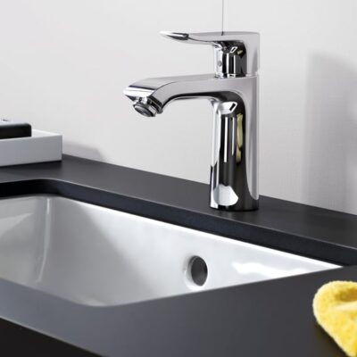 Hansgrohe Metris wastafelkraan 110 met EcoSmart met trekstang-afvoergarnituur chroom 31080000 5