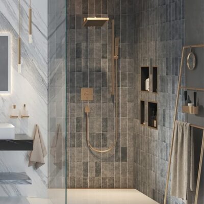 Hansgrohe Pulsify hoofddouche 1 straalsoort 260 x 260 mm brons geborsteld 24331140 7 Hansgrohe Pulsify hoofddouche 1 straalsoort 260 x 260 mm brons geborsteld 24331140 7