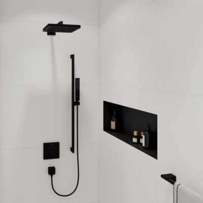 Hansgrohe Pulsify hoofddouche 1 straalsoort 260 x 260 mm mat-zwart 24330670 9 Hansgrohe Pulsify hoofddouche 1 straalsoort 260 x 260 mm mat-zwart 24330670 9