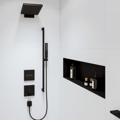 Hansgrohe Pulsify regendouchekopset 2 straalsoorten 260 x 260 mm mat-zwart 24351670 10 Hansgrohe Pulsify regendouchekopset 2 straalsoorten 260 x 260 mm mat-zwart 24351670 10