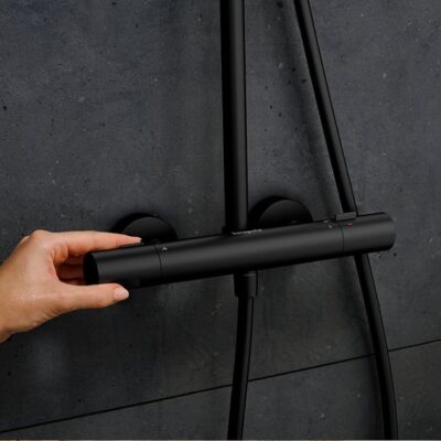 Hansgrohe Pulsify S Puro thermostatische opbouw regendoucheset met EcoSmart Ø260 mm mat-zwart 24237670 9