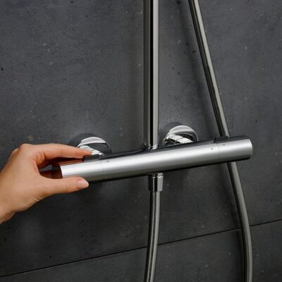 Hansgrohe Pulsify S Puro thermostatische opbouw regendoucheset Ø260 mm chroom 24222000 14