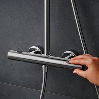 Hansgrohe Pulsify S Puro thermostatische opbouw regendoucheset Ø260 mm chroom 24222000 8