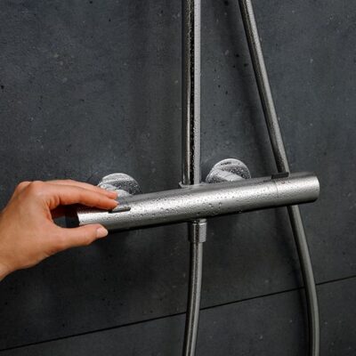 Hansgrohe Pulsify S Puro thermostatische opbouw regendoucheset met EcoSmart Ø260 mm chroom 24237000 9