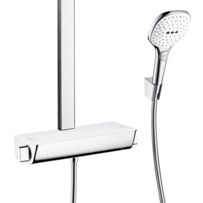 Hansgrohe Raindance Select E thermostatische opbouw regendoucheset met EcoSmart 360 x 190 mm chroom wit 27286400 5