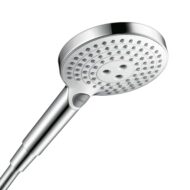 Hansgrohe Raindance Select S 120 eengreeps handdouche chroom met witte onderdelen 26530400