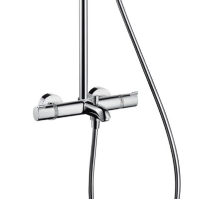 Hansgrohe Raindance Select S thermostatische opbouw regendoucheset met baduitloop Ø236 mm chroom 27117000 6