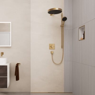 Hansgrohe Rainfinity glijstangset met garnituur 3 straalsoorten 1008 mm brons geborsteld 28743140 5