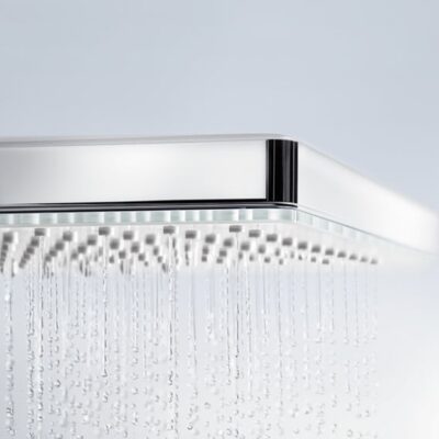 Hansgrohe Rainmaker Select regendouchekopset 1 straalsoort 466 x 270 mm chroom wit 24013400 6 Hansgrohe Rainmaker Select regendouchekopset 1 straalsoort 466 x 270 mm chroom wit 24013400 6