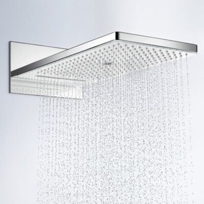 Hansgrohe Rainmaker Select regendouchekopset 3 straalsoorten 256 x 586 mm chroom wit 24001400 10 Hansgrohe Rainmaker Select regendouchekopset 3 straalsoorten 256 x 586 mm chroom wit 24001400 10