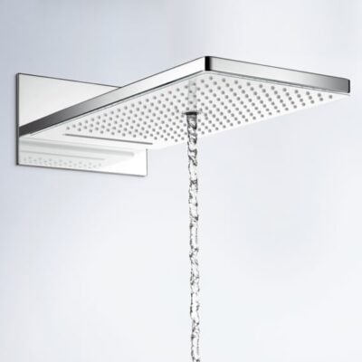 Hansgrohe Rainmaker Select regendouchekopset 3 straalsoorten 256 x 586 mm chroom wit 24001400 11 Hansgrohe Rainmaker Select regendouchekopset 3 straalsoorten 256 x 586 mm chroom wit 24001400 11