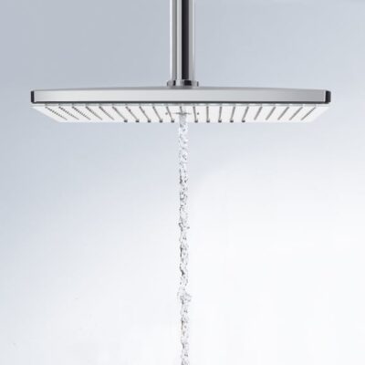 Hansgrohe Rainmaker Select regendouchekopset 3 straalsoorten 466 x 300 mm chroom wit 24007400 8 Hansgrohe Rainmaker Select regendouchekopset 3 straalsoorten 466 x 300 mm chroom wit 24007400 8
