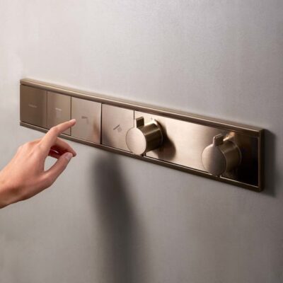 Hansgrohe RainSelect thermostaat voor douche 3 verbruikers brons geborsteld 15381140 5