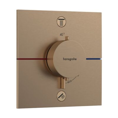 Hansgrohe ShowerSelect Comfort E thermostaat voor bad & douche 2 verbruikers brons geborsteld 15578140 8