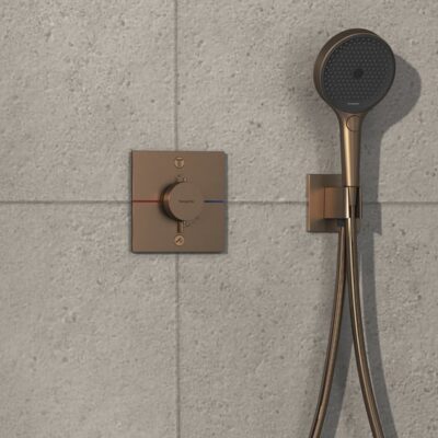 Hansgrohe ShowerSelect Comfort E thermostaat voor bad & douche 2 verbruikers brons geborsteld 15578140 4
