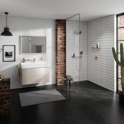 Hansgrohe ShowerSelect Comfort E thermostaat voor bad & douche 2 verbruikers brons geborsteld 15578140 7