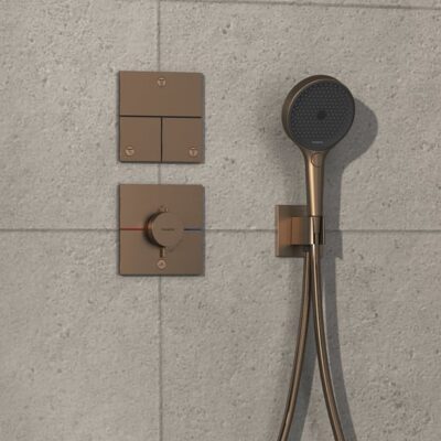 Hansgrohe ShowerSelect Comfort E thermostaat voor bad & douche 2 verbruikers brons geborsteld 15575140 4
