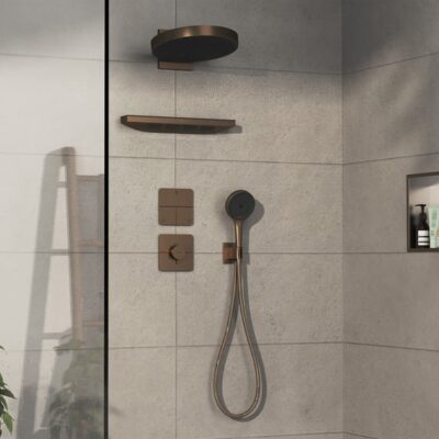 Hansgrohe ShowerSelect Comfort Q omsteller 3 verbruikers brons geborsteld 15587140 5