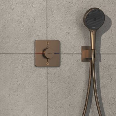 Hansgrohe ShowerSelect Comfort Q thermostaat voor bad & douche 2 verbruikers brons geborsteld 15586140 4
