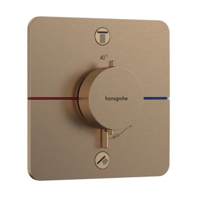 Hansgrohe ShowerSelect Comfort Q thermostaat voor bad & douche 2 verbruikers brons geborsteld 15586140 6