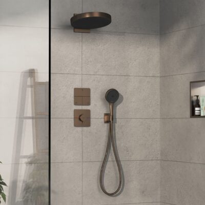 Hansgrohe ShowerSelect Comfort Q thermostaat voor bad & douche 2 verbruikers brons geborsteld 15589140 5
